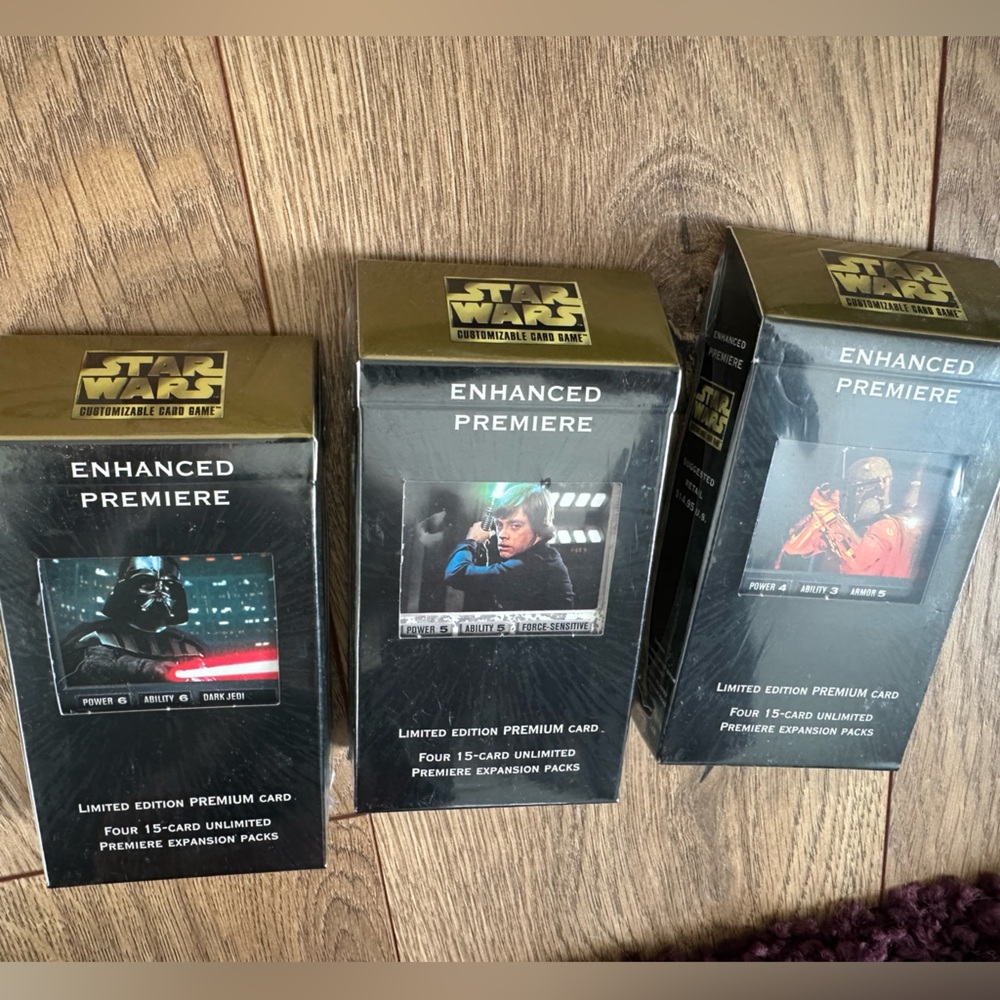 Set of 3 Star Wars Enhanced Premiere Cards - 1998 - Picture 2 of 2